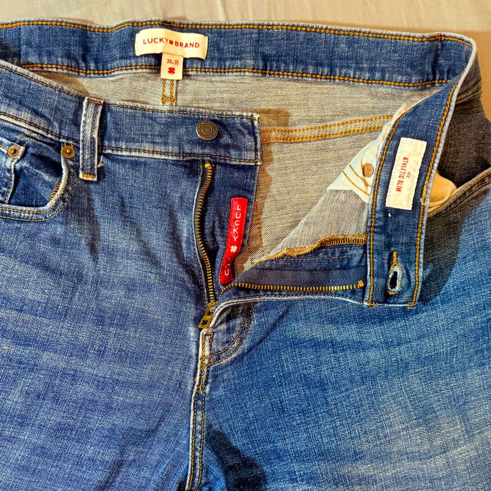 MENS LUCKY BRAND JEANS 34X30 AUTHENTIC SLIM